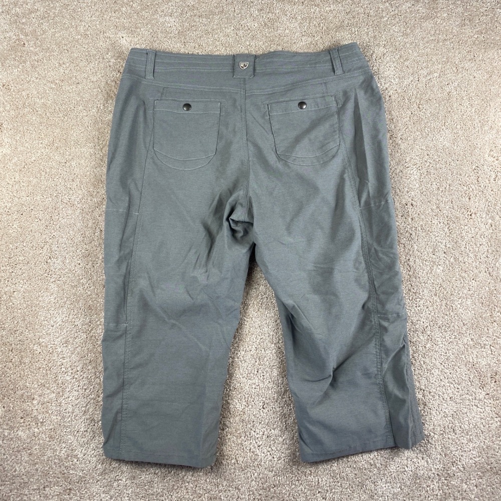 Kuhl Splash Kapri Womens 14 Gray Green Hiking Outdoor Utility Crop Pants - Picture 5 of 12